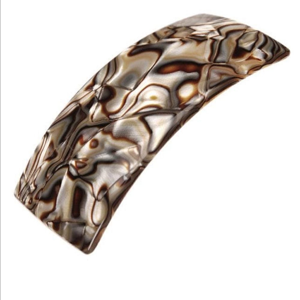 France Luxe wide rectangle barrette
